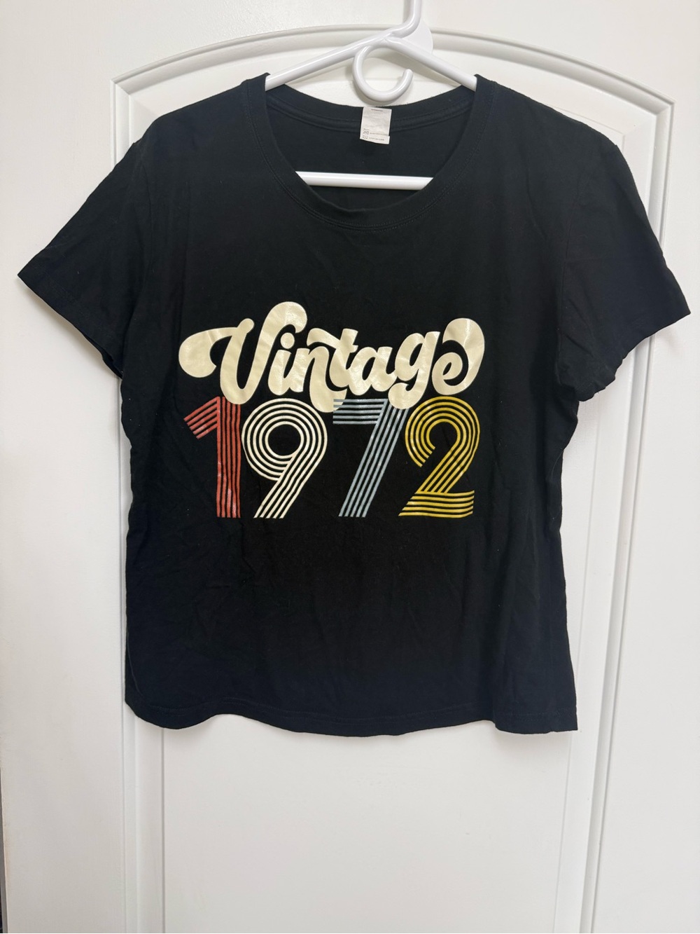 Black Vintage Graphic Short-Sleeve Tee - 'Vintage 1972'